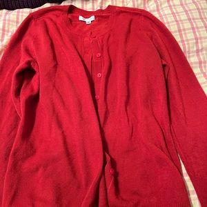 Croft and barrow  M red cardigan